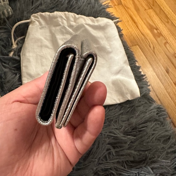 EUC Silver Balenciaga Wallet